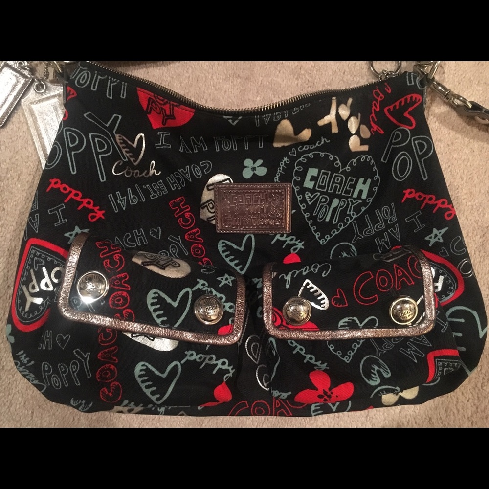 Coach Poppy Graffiti Print Purse (AUTHENTIC)